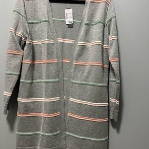 Christopher & Banks Multicolor Striped Cardigan